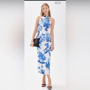 Floral Blue and White Dress